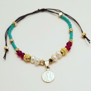 Gold Filled Saint Benedict Medal bracelet